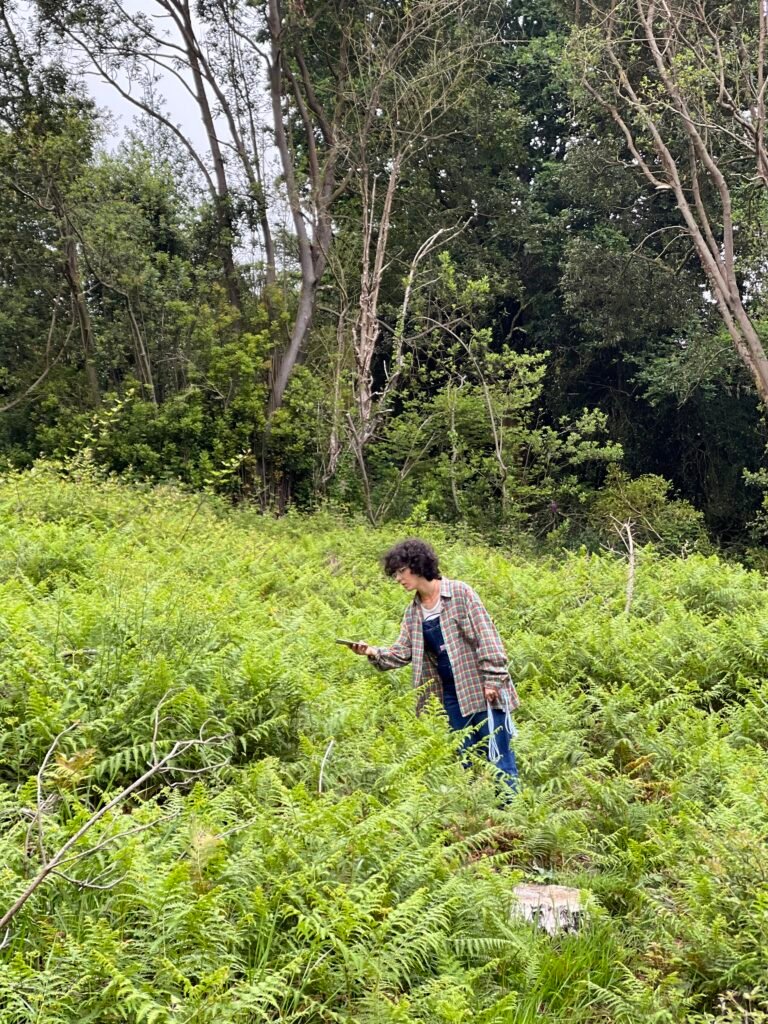 Marta doing fieldwork